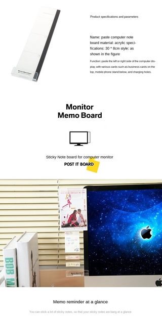 bonded post-storage computer monitor note board acrylic screen note monitor memo board mobile phone (6)