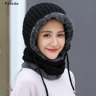 Fidvdo Women Winter Scarf And Hat Set Knitted Warm Beanie Skullcaps Knit Neck Warmer PH