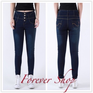 COD FASHION 4 buttons high waist jeans stretch skinny jeans