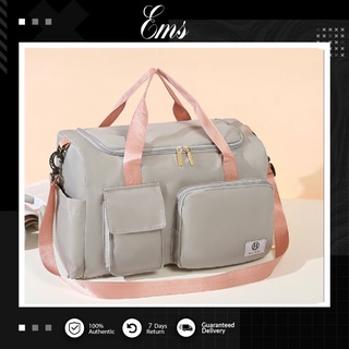 EMS Sports Gym Bag Fitness Bag Travel Handbag Yoga Bag With Shoes Compartment Foldable Luggage Bag