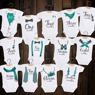 Baby Boy Monthly Milestones | Green Boy (price posted is per piece / SET also available)