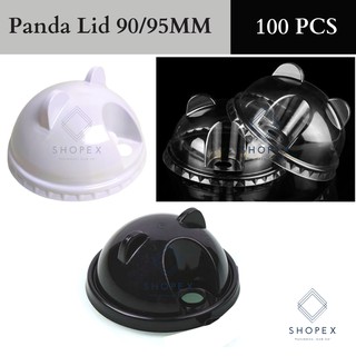 Panda Lid 90/95MM (100 PCS/Bundle) BEAR LID/ disposable tableware / cup lid / plastic milk tea lids