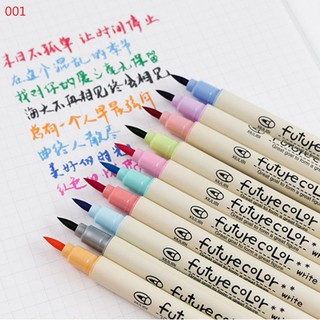 10 pcs Write Brush pen Color Calligraphy Marker Pens Set Chinese Stationery Drawing Art