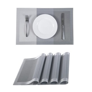 Elegant Placemats, Heat-Resistant Placemats Stain Resistant Anti-Skid Washable PVC Table Woven Mats