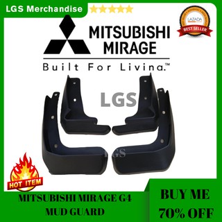 Mitsubishi Mirage G4 Mudflaps Splash Guard - Mudguard for Mirage G4 GLX/GLS Variant No Screw