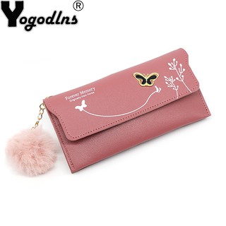 Yogodlns Fashion Butterfly Wallet Women PU Leather Small Clutch Coin Purse Card Holder Female Bag