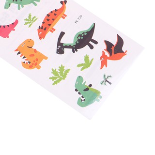 ❤❤10 pcs/set cartoon colorful dinosaur waterproof sticker temporary tattoo (5)