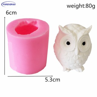 RE Silicone 3D Candle Soap Mould DIY Owl Candle Epoxy Mold Hand-made Aroma Soap Mold (8)