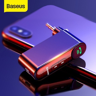 Baseus AUX Car Bluetooth Receiver 3.5MM Jack Audio Music Bluetooth 5.0 Car Kit Wireless Handsfree Sp