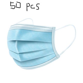 3 Ply Blue White Disposable Surgical face Mask 50pcs with Box Oversep (1)