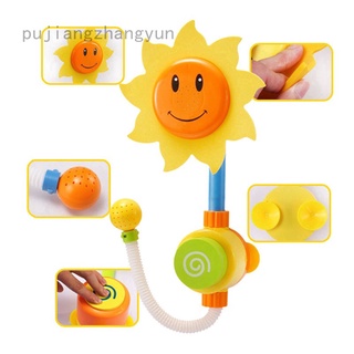 Pujiangzhangyun Baby Bath Sunflower Spray Manual Water Shower Tub Faucet Bathroom Toys