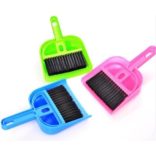 Mini cleaning brush and dustpan set cleaning tool plastic brush rod mini dustpan broom set desktop