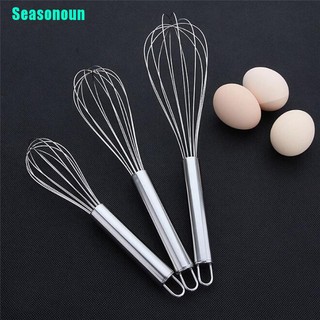 【COD】SN (8/10/12 Inches) Stainless Steel Egg Beater Hand Whisk Mixer Kitchen Tools