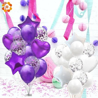 ✇Creative Confetti Latex Balloons Air Balloons Inflatable Ball Helium Balloon Decorations Wedding Ba