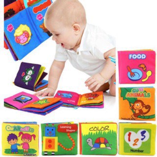 Baby Cloth Book Learning Education Cloth Kids Book Non Toxic Books for Baby Kids Early Educational Cloth Book English Reading Book Marine animal Forestanimal Farm animal color Vegetables Mix color Fruits Mix color Vehicle Educational book