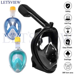 Letsview Full Face Snorkeling Mask For GoPro & Action Cameras (L/XL)