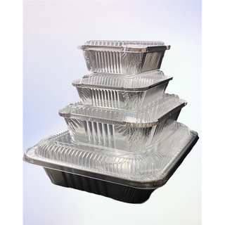 Aluminum Tray with Lid 14x10 12x10 10x7 8x8 8x6 6x5 Foil 10pcs/Aluminum Foil Pan/ Aluminum Foil Tray