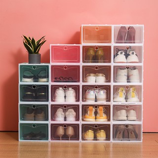 Big Size Shoes Box Candy Color Shoe Box Foldable Drawer Case Storage Organizer Shoe Storage
