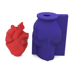 AWdV 3D Heart Silicone Mold Candle Soap Mold Handmade Resin Clay Plaster Epoxy Mould