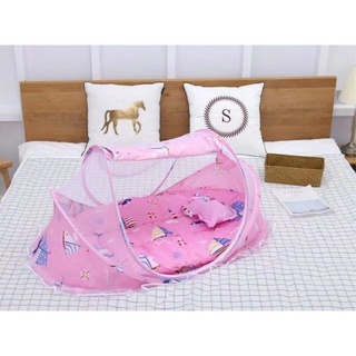 ✶Baby mosquito net comfortable bed for baby cartoon animal fording bracket mosquito net