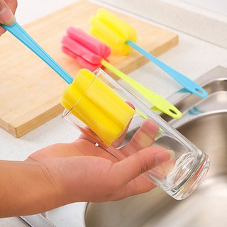 Baby Bottle Brush Kitchen Cleaning Utility Sponge Brush For Wineglass Bottle Glass Cup