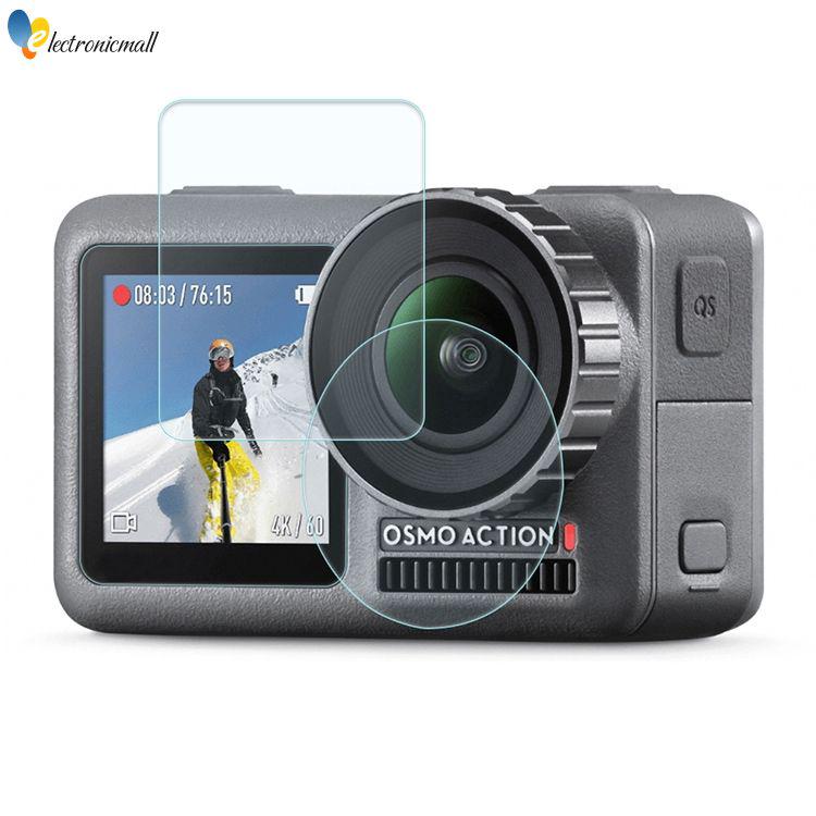 Ready stock 3PCS/SET Tempered Glass Protector Film For DJI Osmo Action Camera Elec