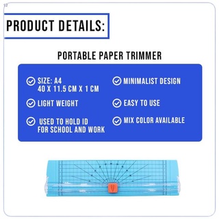 ஐ๑✈Portable Paper Trimmer A4 Officom Paper Cutter DIY Craft Cutter with FREE 5 EXTRA BLADE