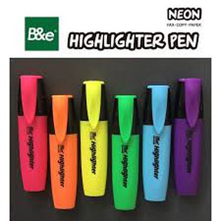 B&e School Office Supply Highlighter Pen,Text Marker Asstd Colors #8985 2 PCS.