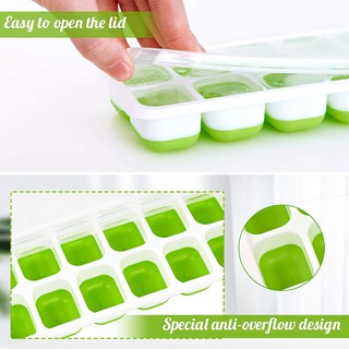 Silicone Ice Cube Trays with Lid es Molds Easy Release Ice Trays (7)