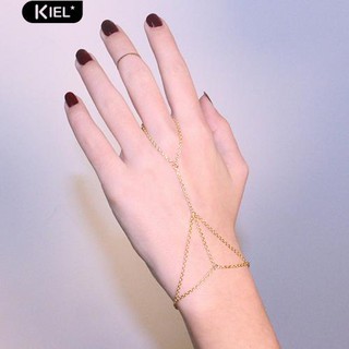 Kiel ★‴Fashion Women Slave Chain Link Finger Ring Hand Harness Bracelet Jewelry