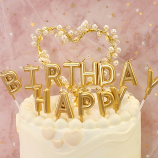 Happy Birthday Candle Cake Topper Birthday Party Party Holiday Alphabet Cake Decoration