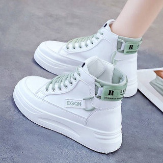 【high cut rubber shoes for women】 High help women's shoes, autumn 2021 new Korean version of the hundred tide students s