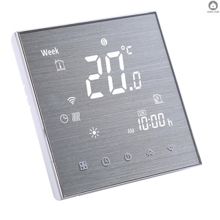 NEW BTH-2000L-GCLW WiFi Smart Thermostat for Water/Gas Boiler Digital Temperature Controller Large LCD Display Touch Button Voice Control Compatible with Amazon Echo/Google Home/Tmall Genie/IFTTT 5A AC 95-240V