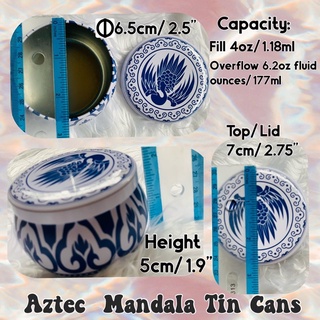 4oz Aztec/Mandala Tin Cans