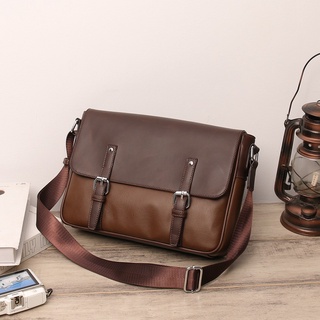 ◙❀Retro Messenger Bags PU Leather Man Business Bag Men's Briefcase Fashion Man Bags