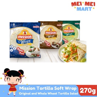 ✆☇○Mission Tortilla Soft Wrap Original and Whole Wheat Tortilla Salad 270g 6pcs (1)