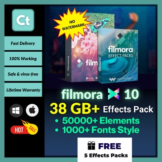 Wondershare Filmora X Ultimate Bundle 2021 [38GB+ Effects Packs]No Watermark/Windows 10/11/Mac/M1