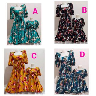 2pcs mother and daughter Jhanella dress (2)