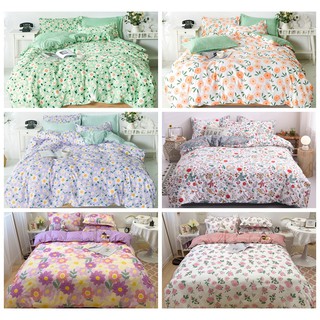 [COD] Beddings Double/ Queen/ King 4 in 1 Bedsheet high quality polyester Bedding Set Duvet Cover Home Decor