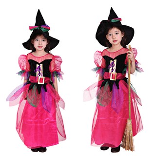 Halloween clothes ✹Halloween witch costumes witch wizard performance clothes COS girls witch skirt c