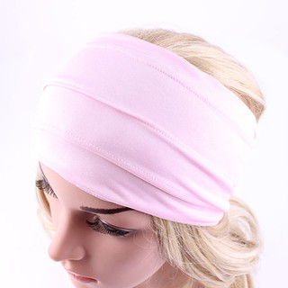 Women's Fashion Sports Stretch Wide Headband Head Wrap Yoga Hair Band Turban (9)