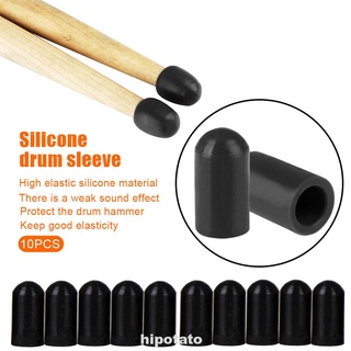 10pcs Musical Instrument Replacement Parts Sleeves Dampener Drumstick Mute