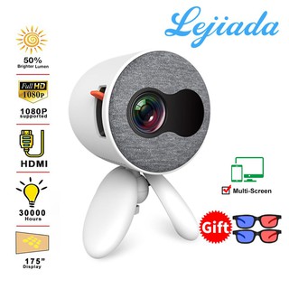 LEJIADA YG220 Mini Projector Supports Mobile Phone With The Same Screen 1080P Multimedia Video Playe