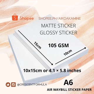 High Quality A6 Sticker paper 25-50-100s for air waybill 105 gsm Matte or Glossy waybills 25 sheets