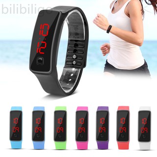 LED Watch Sports Silicone Strap Digital 12-Hour Dial Electronic Display Wristwatch Watch