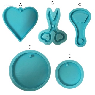 REDD DIY Heart Round Keychain Silicone Resin Mold Scissors Bottle Opener Pendant Silicone Resin Casting Mold Art Craft Tools