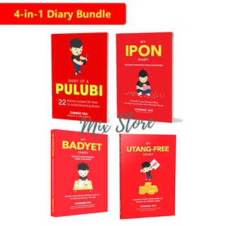 4in1 Diary Bundle book Ipon Pulubi Badyet Utang Free Diary by Chinkee tan financial books #B1