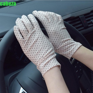 CABEZA 1Pair Dots Gloves Etiquette Driving Gloves Women Gloves Anti-UV Spandex Elastic Summer Spring Thin Sunscreen/Multicolor