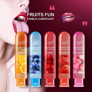 80ML Water Based Lubricant Anal Strawberry Cherry Orange Fruit Edible Flavor Sex Gel Lube Lubricants (1)
