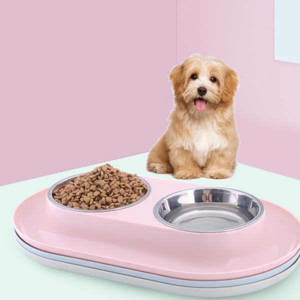 [COD]Stainless Steel Double Pet Bowls for Dogs Cats Pets Food